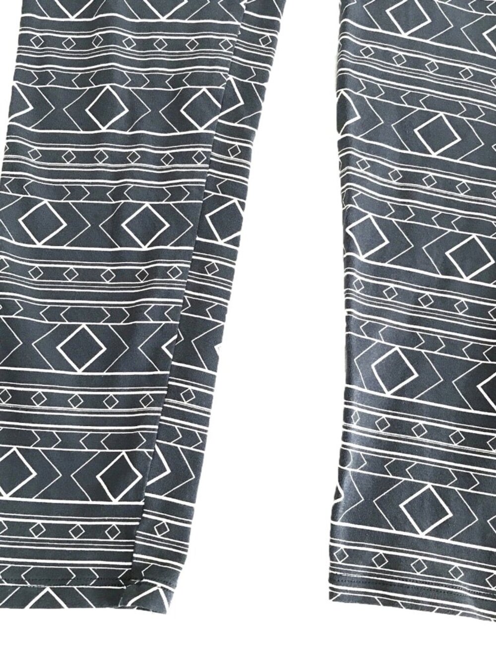 PINK Victoria's Secret VS Small Gray White Cotton Geometric Dog Stretch Leggings - Picture 5 of 11
